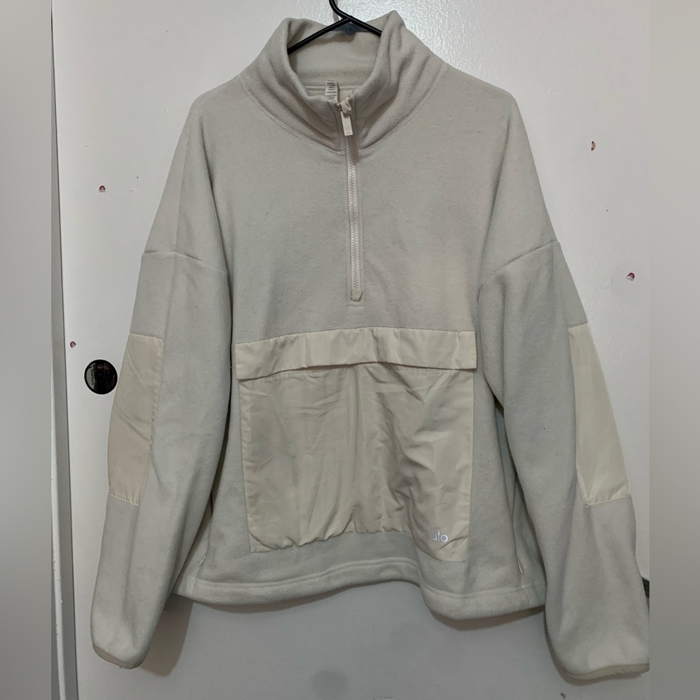 ALO Yoga Off-White Half-Zip Ski Jacket
